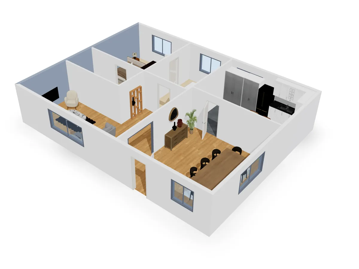 3D fastighetsplan: objektet i 3D hos köparen, efter visningen
