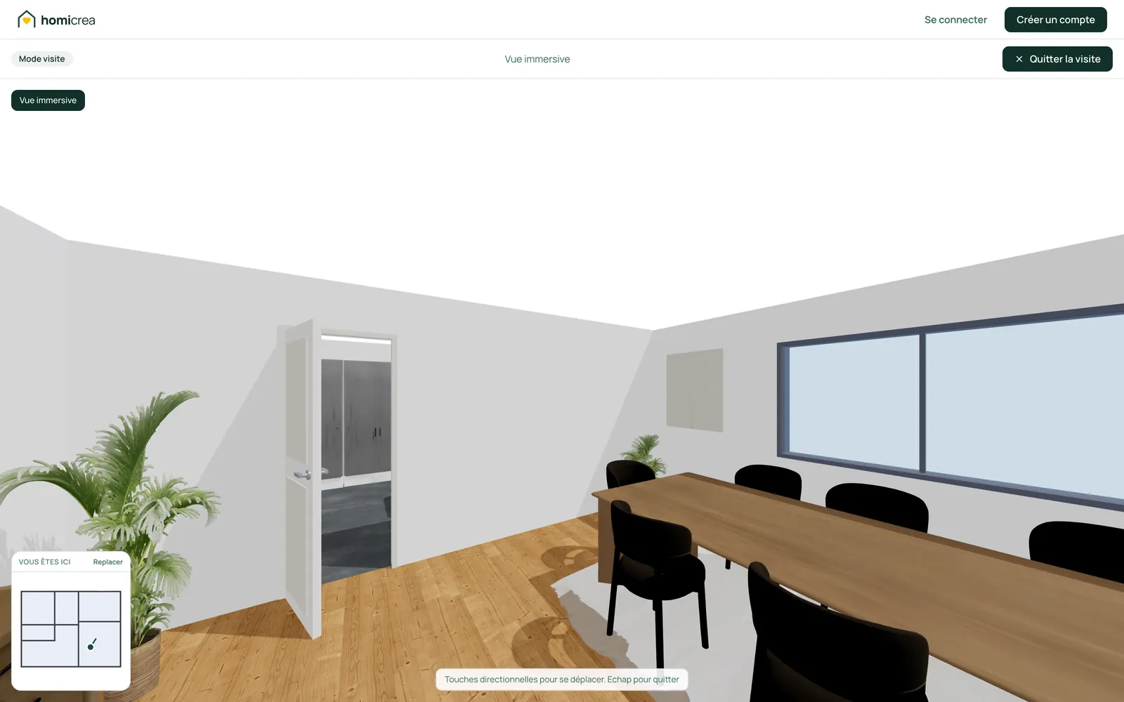 Förstemannens visning i vardagsrummet i en 3D-lägenhet