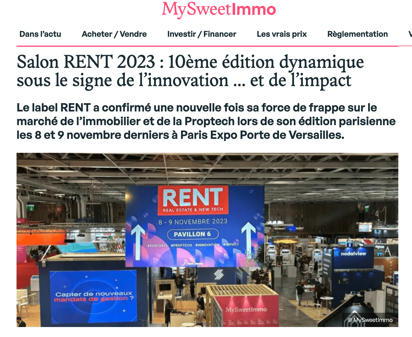 Pauline Clavelloux a remporté le Proptech Sweet Ladies Awards, décerné par MySweetImmo