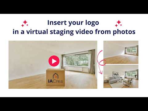 Home staging-effect met uw eigen logo in de ruimte