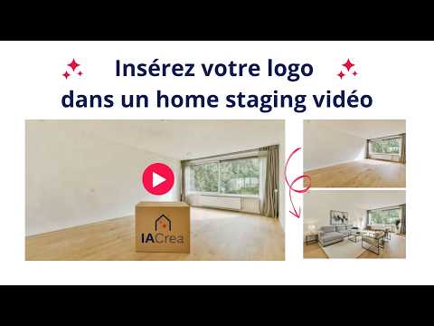 Effetto di home staging con il proprio logo nella stanza