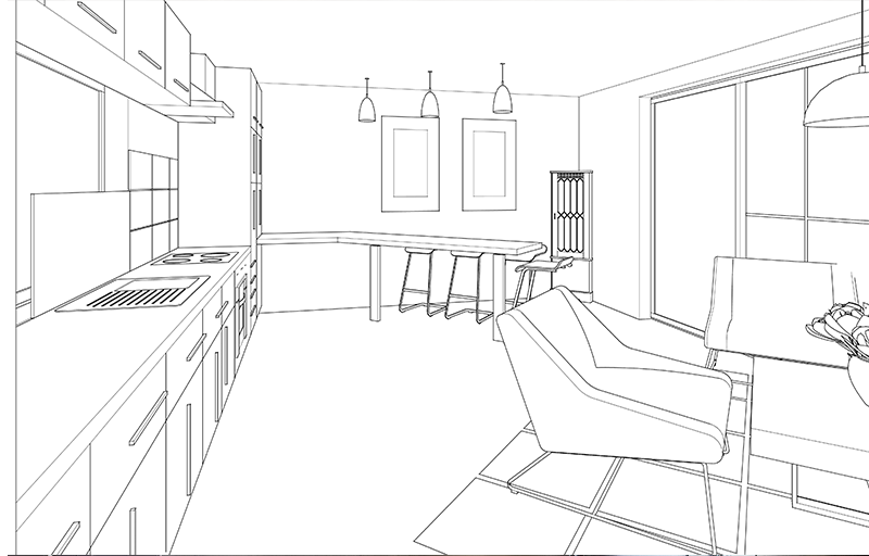 Layout of a kitchen