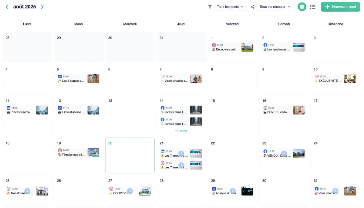 Publier sur Instagram et Facebook : guide immobilier IACrea